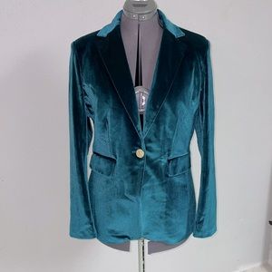 Beautiful Jade Velvet Blazer